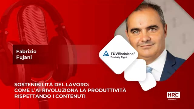 Video thumbnail for Sostenibilità del lavoro - come l’ai rivoluziona la produttività rispettando i contenuti - TÜV RHEINLAND ITALIA
