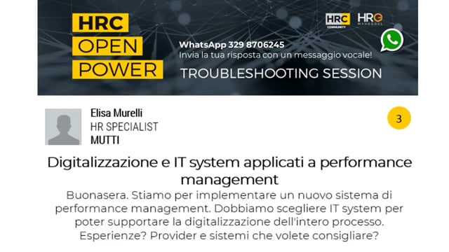 Thumbnail Salvatore Bonanno risponde su_Digitalizzazione e IT system applicati a performance management