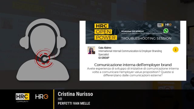 Thumbnail Cristina Nurisso risponde su COMUNICAZIONE INTERNA DELL'EMPLOYER BRANDING