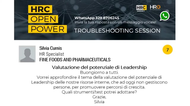 Thumbnail Elena Isacchini risponde su Valutazione del potenziale di Leadership