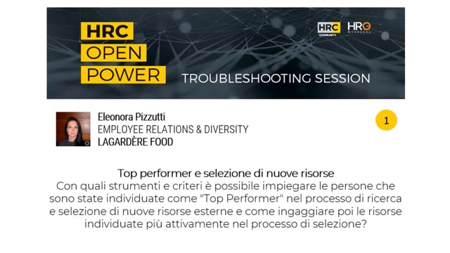 Thumbnail Lorena Lepore risponde su TOP PERFORMER E SELEZIONE DI NUOVE RISORSE