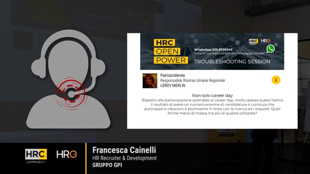 Thumbnail Francesca Cainelli risponde su NON SOLO CAREER DAY