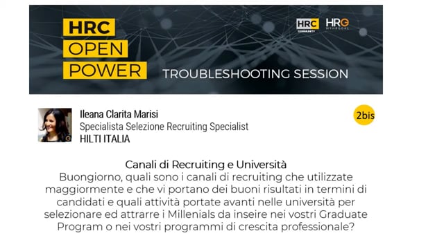 Thumbnail Lucia Furlano risponde su CANALI DI RECRUITING E UNIVERSITÀ