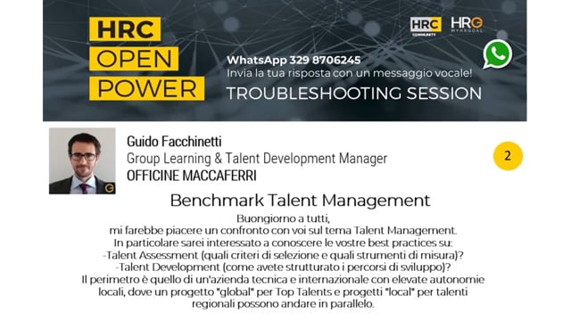 Thumbnail Claudia Mercia risponde su_BENCHMARK TALENT MANAGEMENT
