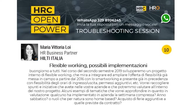 Thumbnail Nadia Butti risponde su_Flexible working possibili implementazioni