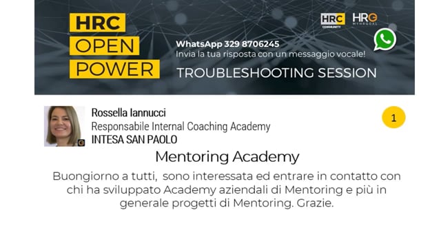 Thumbnail Silvia Colotti risponde su Mentoring Academy