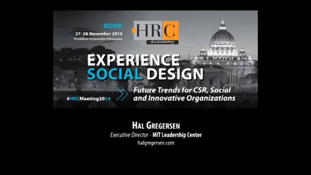Thumbnail Exclusive Interview for HRC: Hal Gregersen #HRCmeeting2014 
