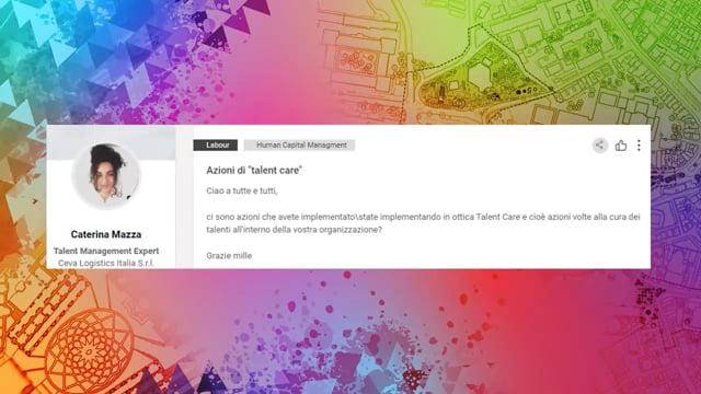 Thumbnail Azioni di talent care PERFETTI VAN MELLE Roberta Fanigliulo