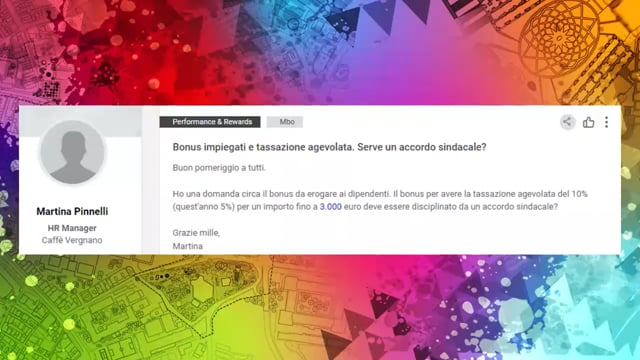 Thumbnail Bonus Impiegati e tassazione agevolata. Serve accordo sindacale TIM Claudio Varani